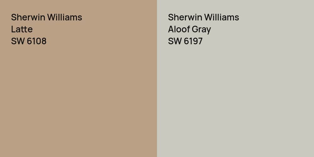 Sherwin Williams Latte vs. Sherwin Williams Aloof Gray