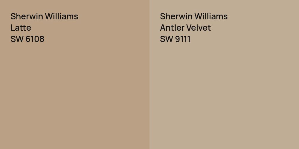 Sherwin Williams Latte vs. Sherwin Williams Antler Velvet