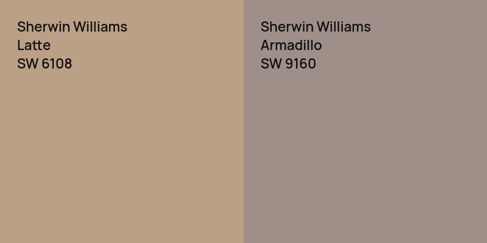 Sherwin Williams Latte vs. Sherwin Williams Armadillo