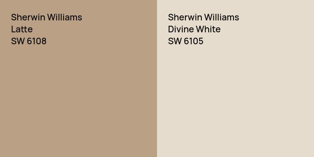 Sherwin Williams Latte vs. Sherwin Williams Divine White