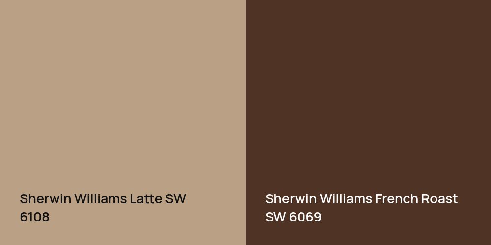 Sherwin Williams Latte vs. Sherwin Williams French Roast