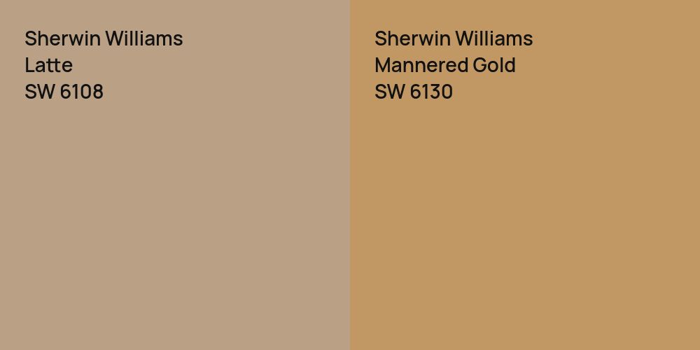 Sherwin Williams Latte vs. Sherwin Williams Mannered Gold