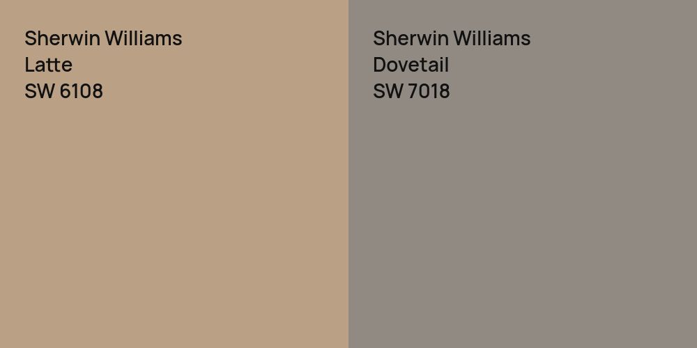 Sherwin Williams Latte vs. Sherwin Williams Dovetail