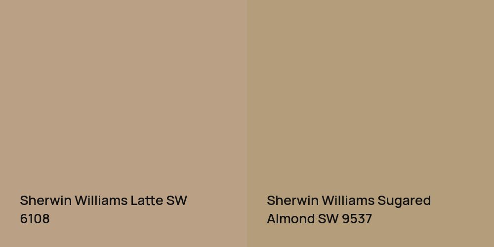 Sherwin Williams Latte vs. Sherwin Williams Sugared Almond