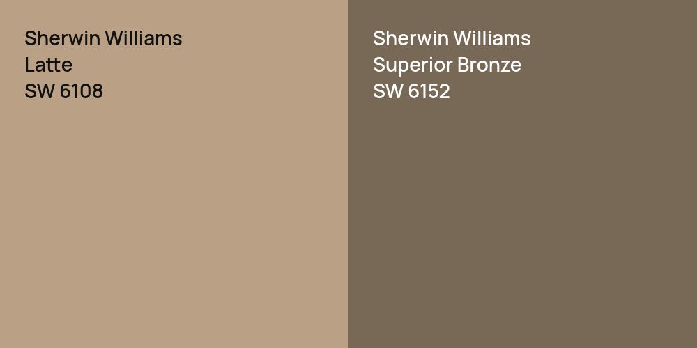 Sherwin Williams Latte vs. Sherwin Williams Superior Bronze