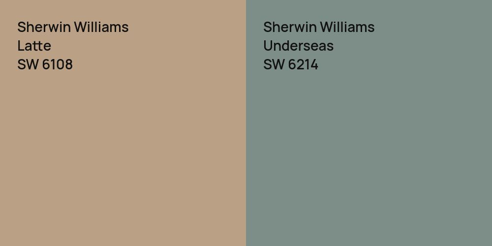 Sherwin Williams Latte vs. Sherwin Williams Underseas