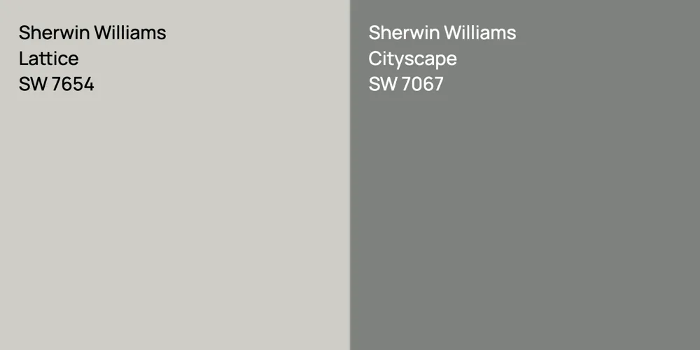 Sherwin Williams Lattice vs. Sherwin Williams Cityscape