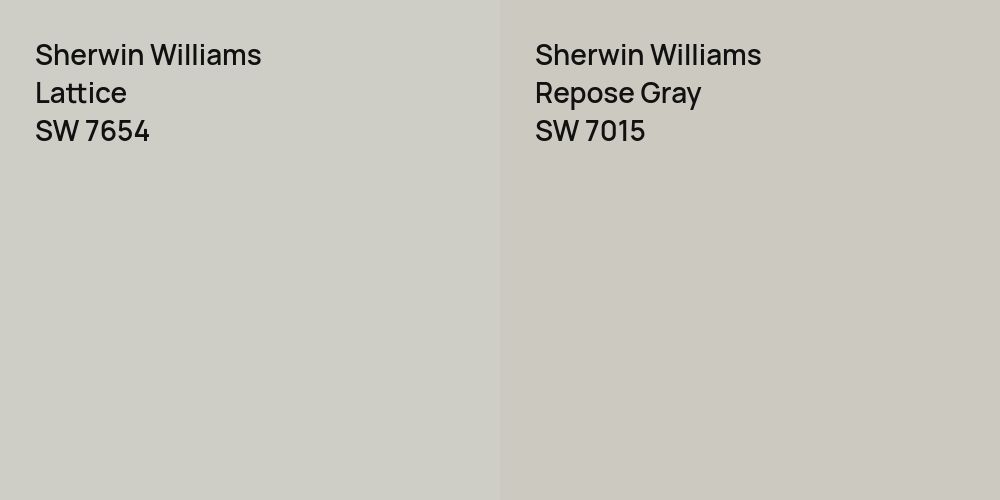 Sherwin Williams Lattice vs. Sherwin Williams Repose Gray