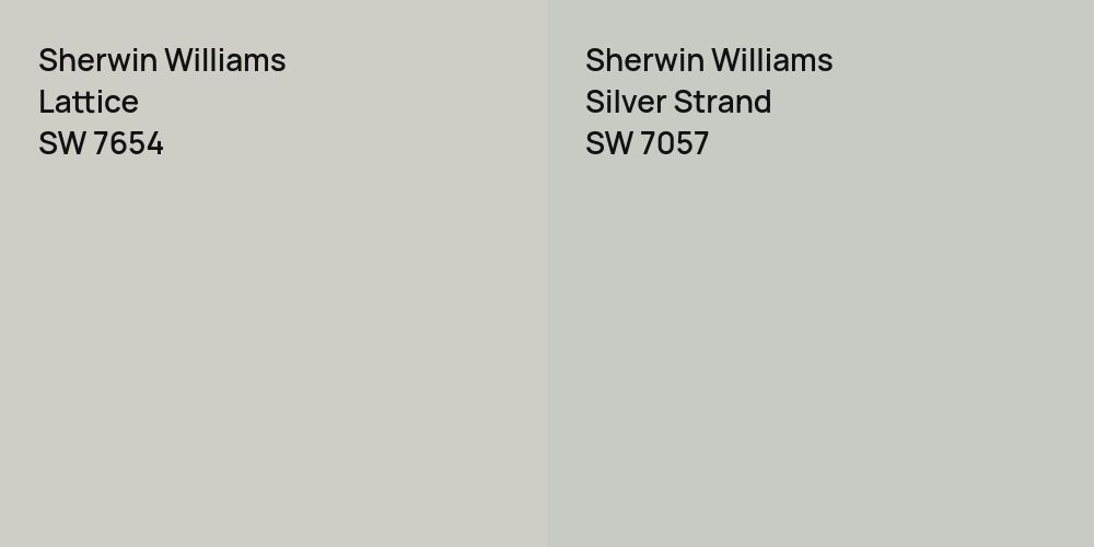 Sherwin Williams Lattice vs. Sherwin Williams Silver Strand