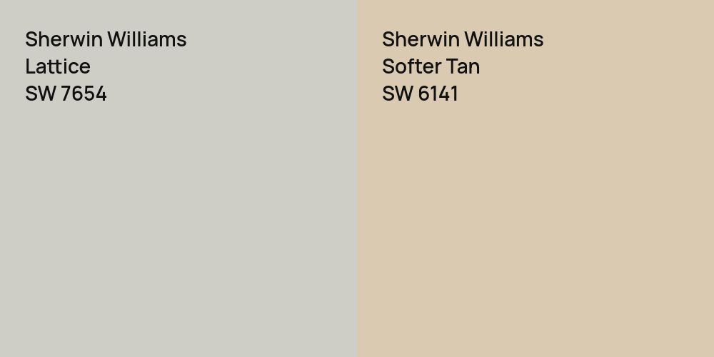 Sherwin Williams Lattice vs. Sherwin Williams Softer Tan