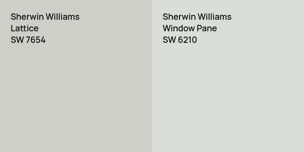 Sherwin Williams Lattice vs. Sherwin Williams Window Pane