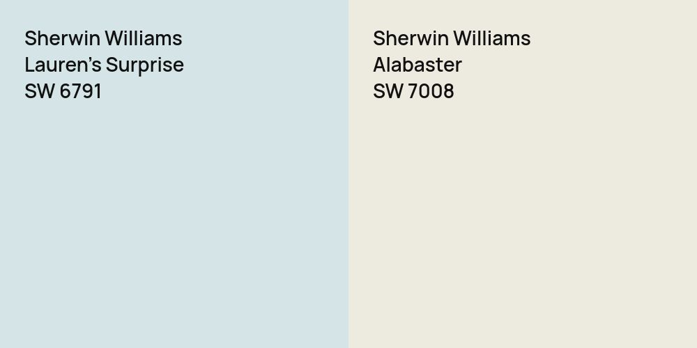 Sherwin Williams Lauren's Surprise vs. Sherwin Williams Alabaster