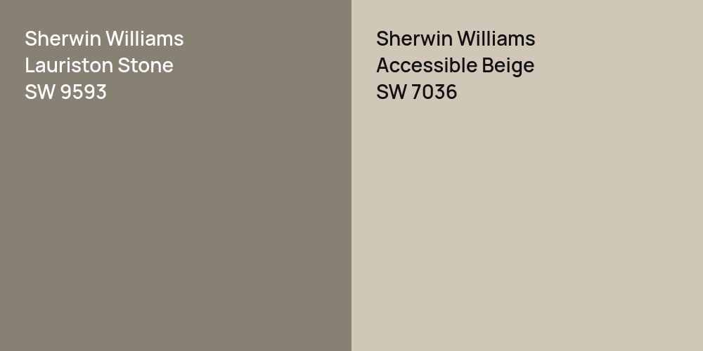 Sherwin Williams Lauriston Stone vs. Sherwin Williams Accessible Beige