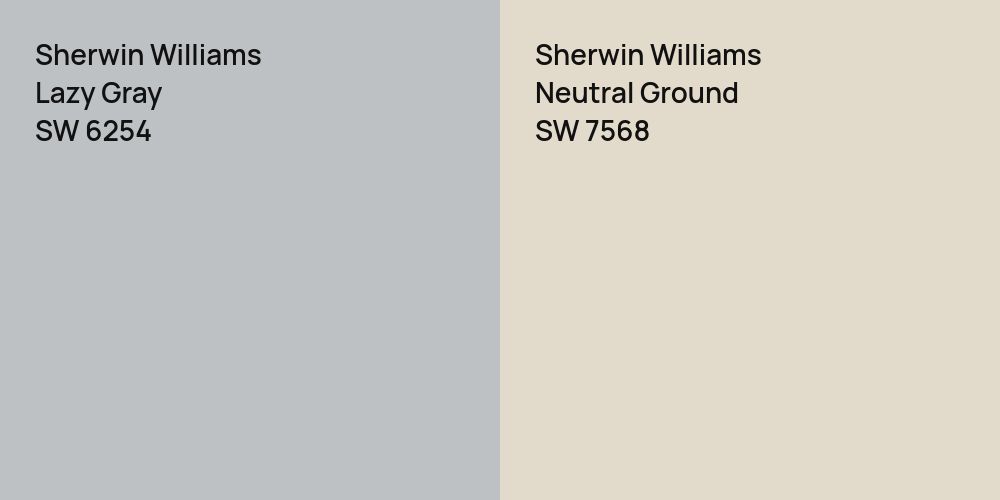 Sherwin Williams Lazy Gray vs. Sherwin Williams Neutral Ground