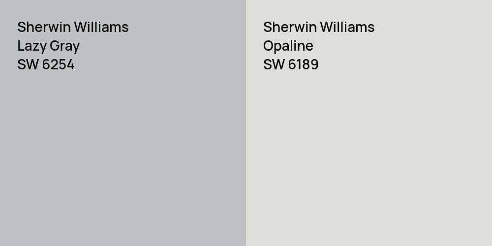 Sherwin Williams Lazy Gray vs. Sherwin Williams Opaline