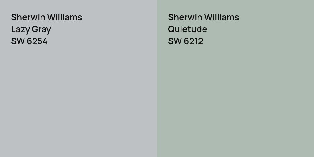 Sherwin Williams Lazy Gray vs. Sherwin Williams Quietude