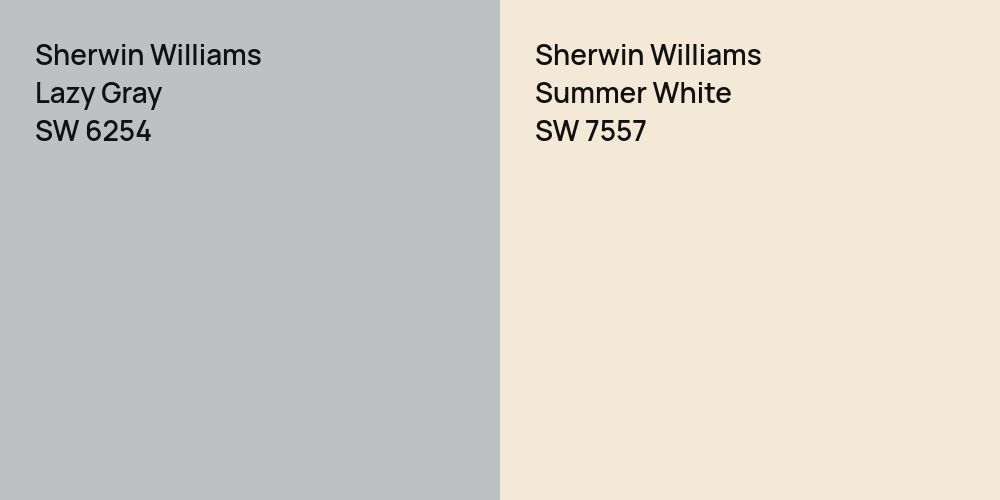 Sherwin Williams Lazy Gray vs. Sherwin Williams Summer White