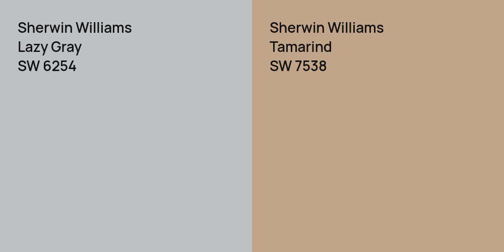 Sherwin Williams Lazy Gray vs. Sherwin Williams Tamarind