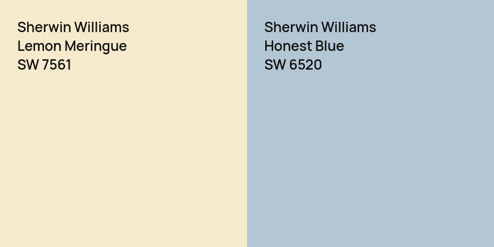 Sherwin Williams Lemon Meringue vs. Sherwin Williams Honest Blue