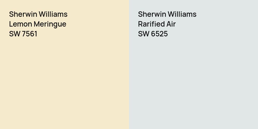 Sherwin Williams Lemon Meringue vs. Sherwin Williams Rarified Air