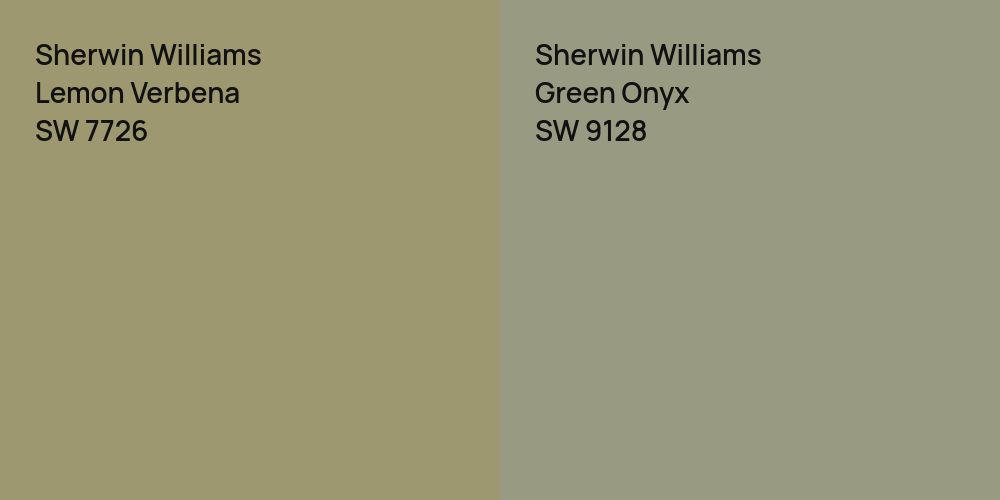 Sherwin Williams Lemon Verbena vs. Sherwin Williams Green Onyx