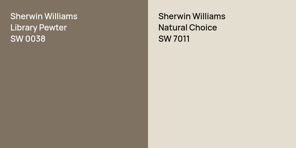 Sherwin Williams Library Pewter vs. Sherwin Williams Natural Choice