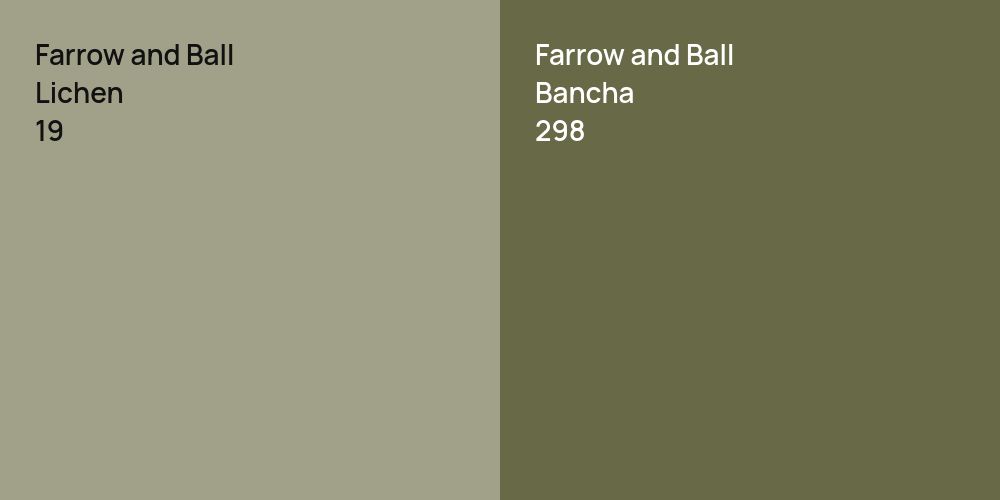 Farrow and Ball Lichen vs. Farrow and Ball Bancha