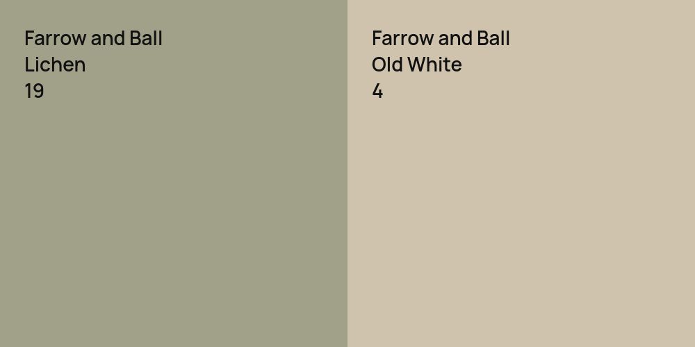 Farrow and Ball Lichen vs. Farrow and Ball Old White