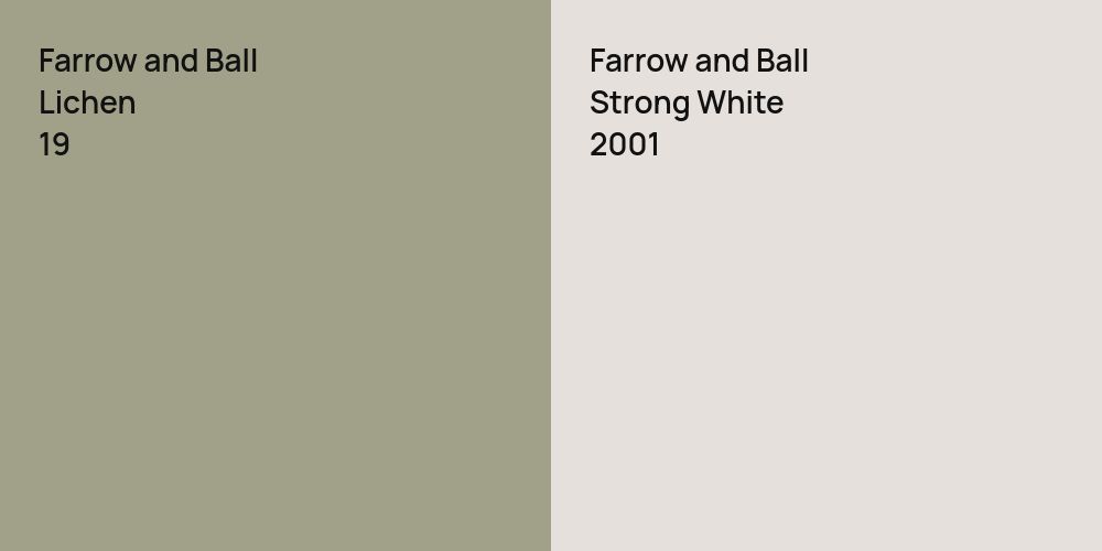 Farrow and Ball Lichen vs. Farrow and Ball Strong White