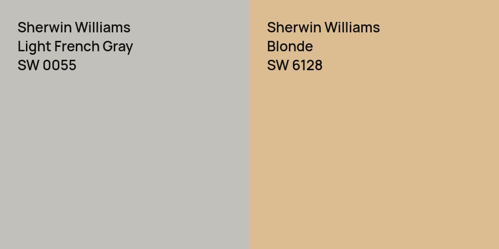 Sherwin Williams Light French Gray vs. Sherwin Williams Blonde