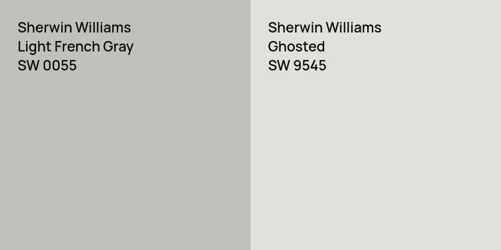 Sherwin Williams Light French Gray vs. Sherwin Williams Ghosted