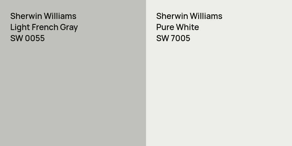 Sherwin Williams Light French Gray vs. Sherwin Williams Pure White