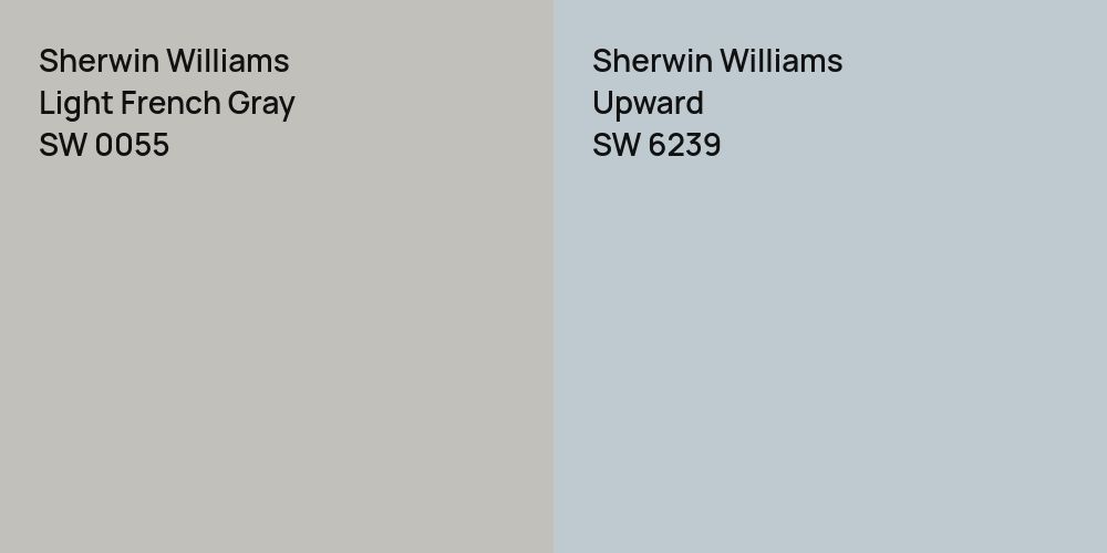 Sherwin Williams Light French Gray vs. Sherwin Williams Upward