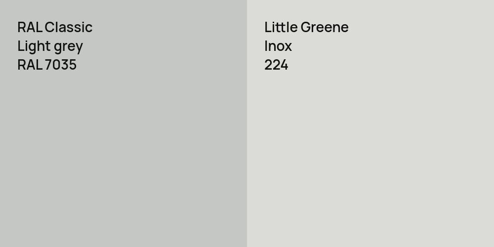 RAL Classic  Light grey vs. Little Greene Inox