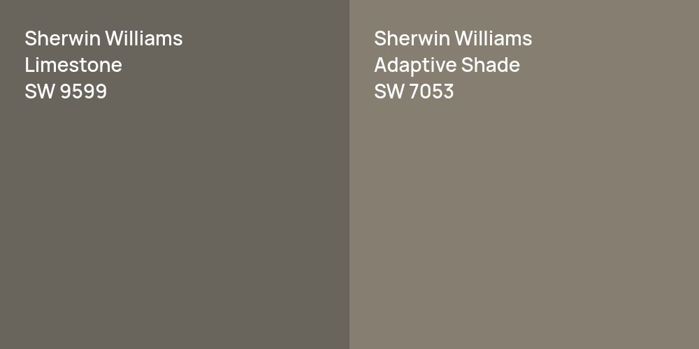 Sherwin Williams Limestone vs. Sherwin Williams Adaptive Shade