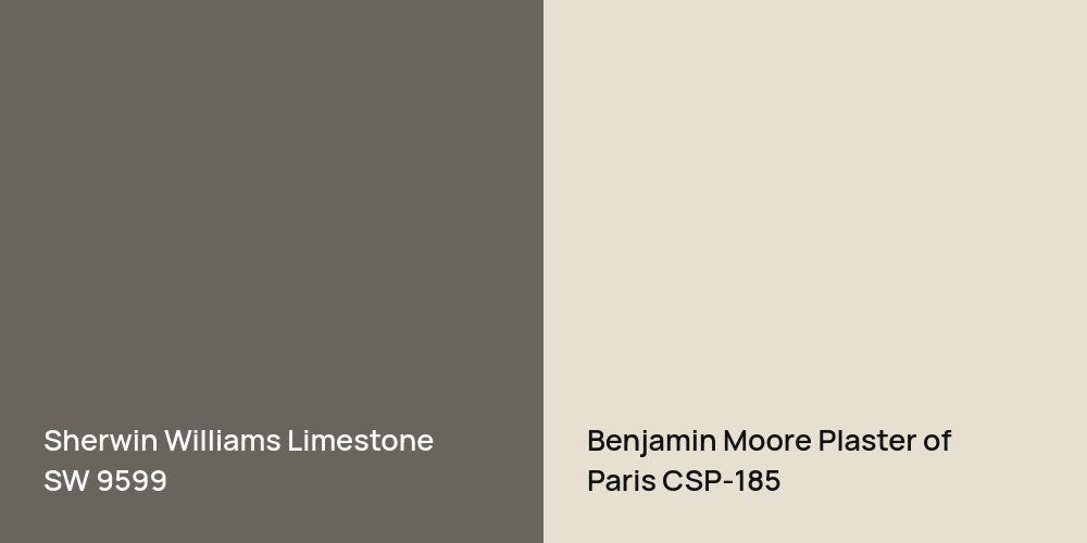 Sherwin Williams Limestone vs. Benjamin Moore Plaster of Paris