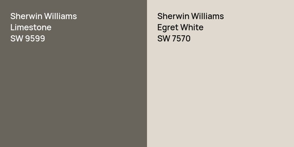 Sherwin Williams Limestone vs. Sherwin Williams Egret White