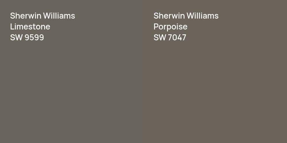 Sherwin Williams Limestone vs. Sherwin Williams Porpoise