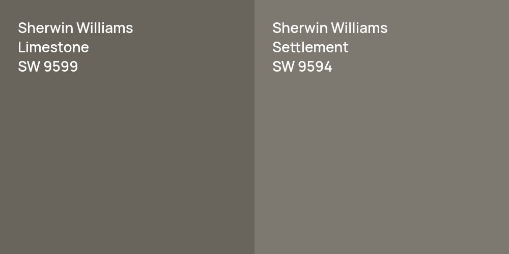 Sherwin Williams Limestone vs. Sherwin Williams Settlement