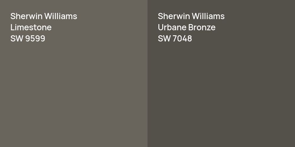 Sherwin Williams Limestone vs. Sherwin Williams Urbane Bronze