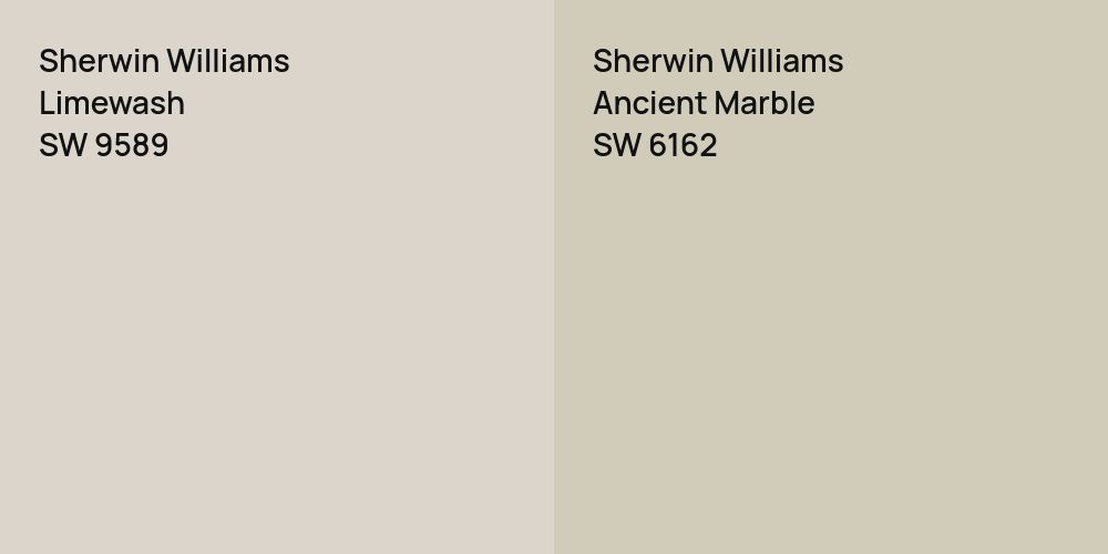 Sherwin Williams Limewash vs. Sherwin Williams Ancient Marble