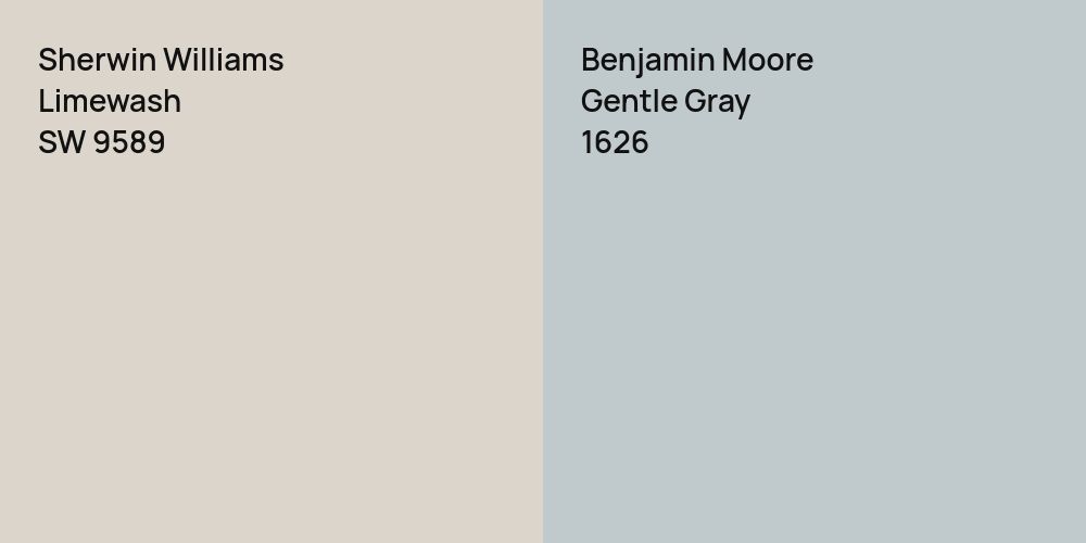 Sherwin Williams Limewash vs. Benjamin Moore Gentle Gray