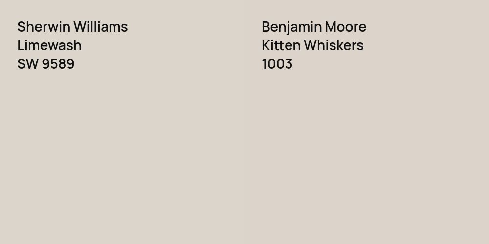 Sherwin Williams Limewash vs. Benjamin Moore Kitten Whiskers