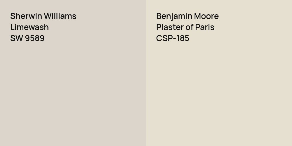 Sherwin Williams Limewash vs. Benjamin Moore Plaster of Paris