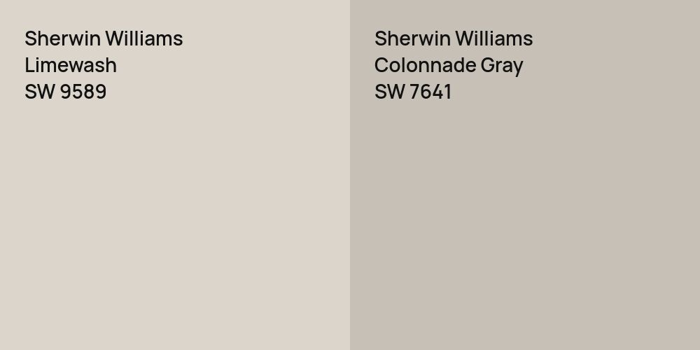 Sherwin Williams Limewash vs. Sherwin Williams Colonnade Gray