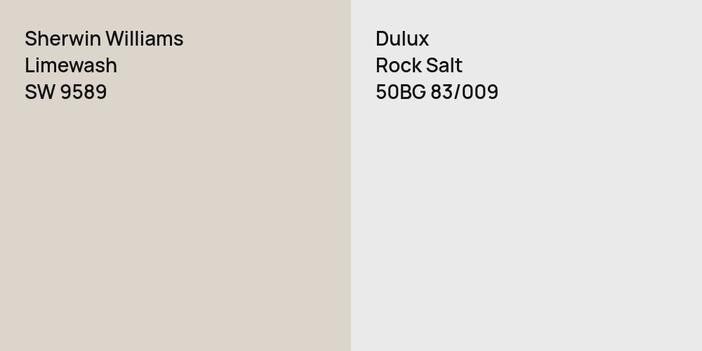 Sherwin Williams Limewash vs. Dulux Rock Salt