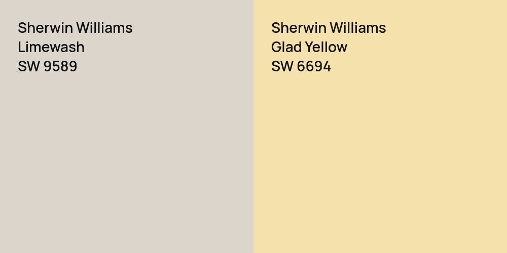 Sherwin Williams Limewash vs. Sherwin Williams Glad Yellow