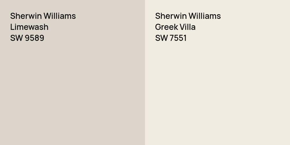 Sherwin Williams Limewash vs. Sherwin Williams Greek Villa