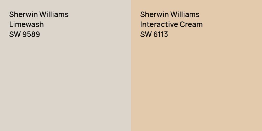 Sherwin Williams Limewash vs. Sherwin Williams Interactive Cream