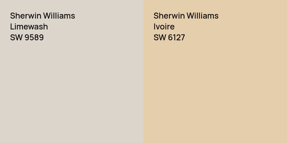 Sherwin Williams Limewash vs. Sherwin Williams Ivoire